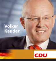 Kandidatenprospekt Volker Kauder. Foto: PR