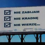 Athesistische Plakatkampagne in Polen. Foto: creenshot