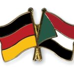 Freundschaftspin mit der deutschen und der sudanesischen Flagge - Foto: www.flags.de
